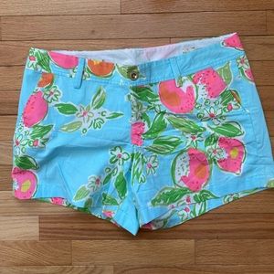 Lilly Pulitzer Callahan shorts in Pink Lemonade Pool Blue